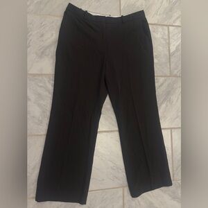 NWT Worthington Womens Black Modern Fit Wide Leg Dress Pants Size 14 Petite 34W